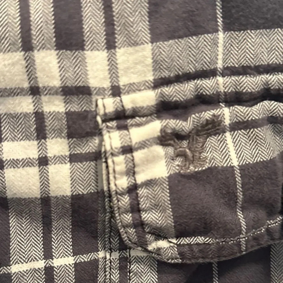 American Eagle Athletic fit size large men’s plaid button up - Picture 3 of 4